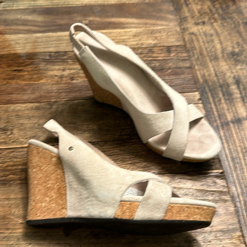 Ugg light suede sandals. Hardly worn. Beautiful shoe